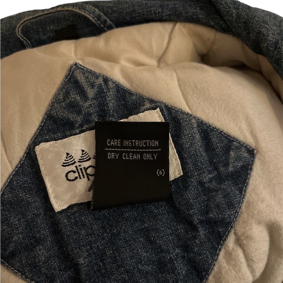 Vintage clipper bay Acid Washed Denim Jacket Size Large - Picture 4 of 7
